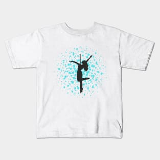 Pole Dancer in Splash Kids T-Shirt